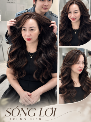 UỐN SÓNG LƠI DÀNH CHO TRUNG NIÊN – MỀM MẠI, THANH LỊCH VÀ TRẺ TRUNG TẠI UN HAIR STUDIO