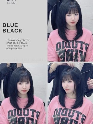 Nhuộm tóc xanh đen (Blue Black)