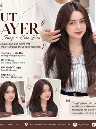 CUT LAYER – KIỂU TÓC LAYER NỮ TRẺ TRUNG, BỒNG BỀNH VÀ HIỆN ĐẠI