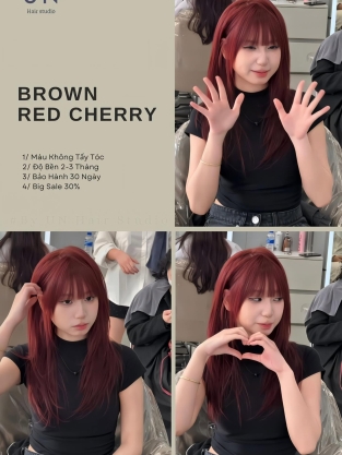 Màu Tóc Đỏ Cherry Nâu