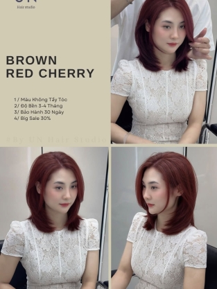 Nâu Đỏ Cherry – Màu tóc tôn da