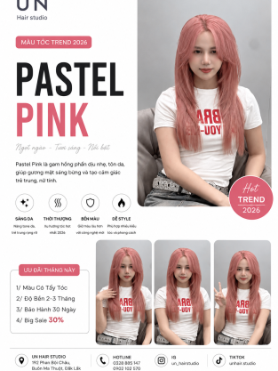 Mẫu tóc PASTEL PINK hot 2026 