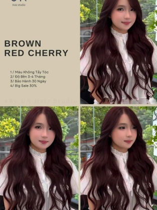 Brown Red Cherry – sắc màu nổi bật trong xu hướng tóc 2026