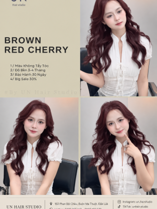 NÂU ĐỎ CHERRY KẾT HỢP UỐN – SẮC TÓC QUYẾN RŨ, SANG TRỌNG VÀ NỮ TÍNH NĂM 2026