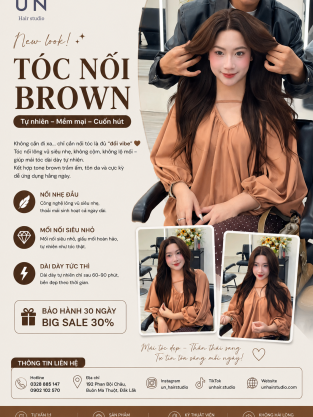 Tóc Nối Lông Vũ × Brown – Tự nhiên, mềm mại và cuốn hút tại UN Hair Studio