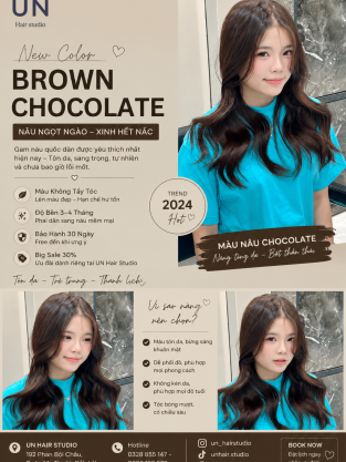 Nhuộm tóc nâu Chocolate hot hiện nay 