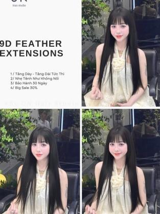 Nối Tóc Lông Vũ 9D Feather Ex Tensions kèm duỗi hơi nước hot
