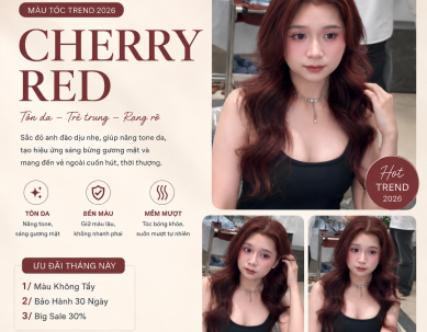 Cherry Red là màu tóc gì? Vì sao hot trend 2026?