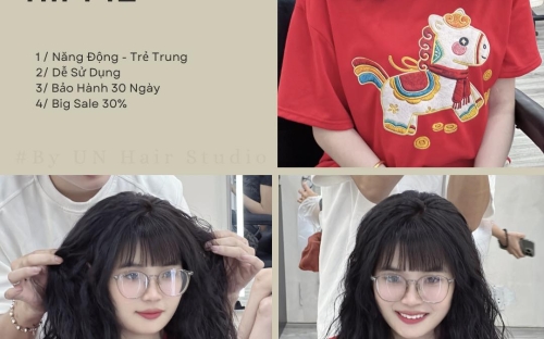 UN x uốn hippie hot 2026 – xu hướng tóc xoăn xù nhẹ trẻ trung tại UN Hair Studio