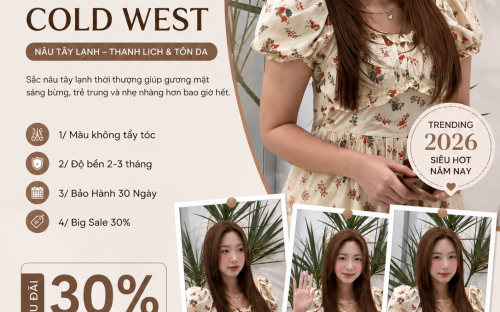 Top Màu Tóc Hot 2026: Nâu Tây Lạnh – Lựa Chọn Hoàn Hảo Cho Nàng Yêu Sự Thanh Lịch