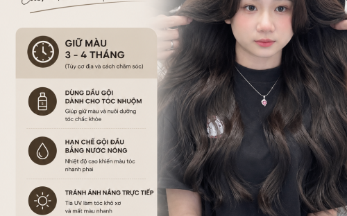 Nhuộm Nâu Lạnh giữ được bao lâu? Bí quyết giữ màu tóc bền đẹp tại UN Hair Studio