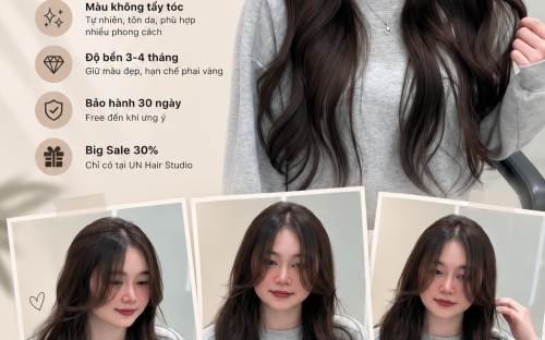 BROWN COOL TEA – MÀU NÂU TRÀ LẠNH THANH LỊCH, MẪU TÓC ĐƯỢC YÊU THÍCH TẠI UN HAIR STUDIO