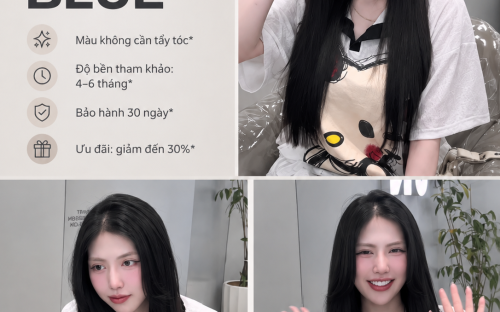 Tóc màu Black Blue phai ra màu gì? Giữ màu được bao lâu?
