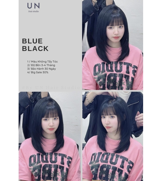 Nhuộm tóc xanh đen (Blue Black)