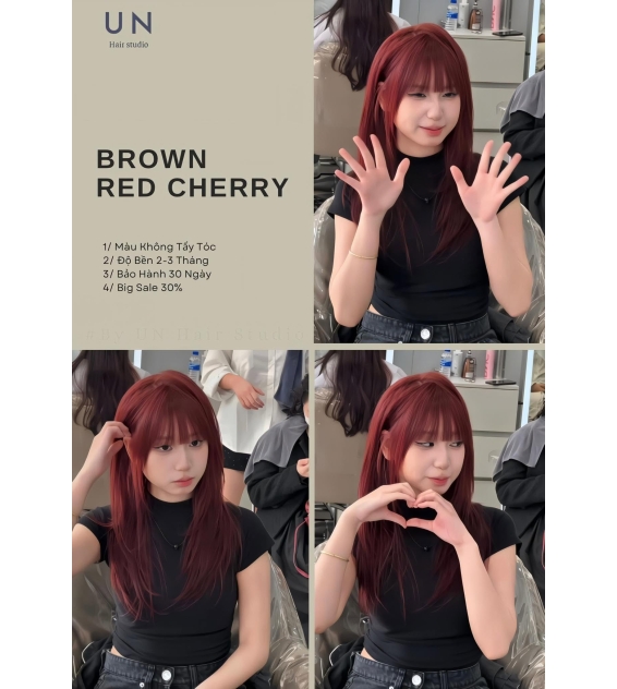 Màu Tóc Đỏ Cherry Nâu
