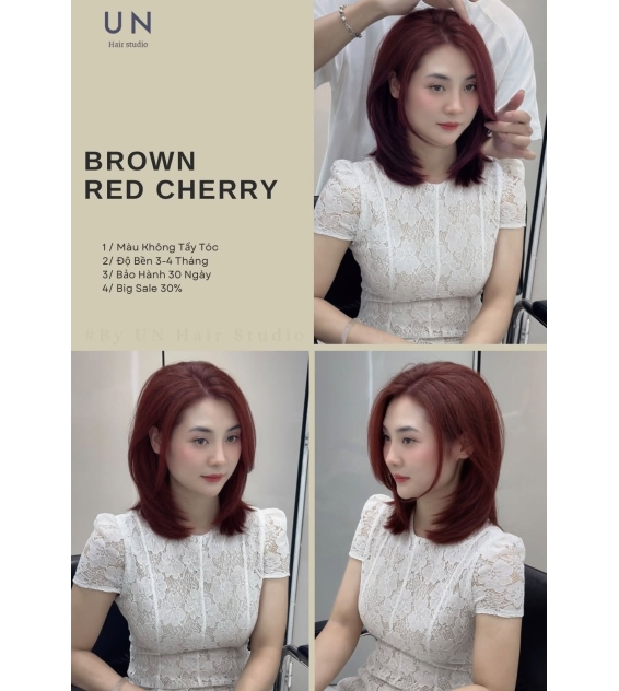 Nâu Đỏ Cherry – Màu tóc tôn da