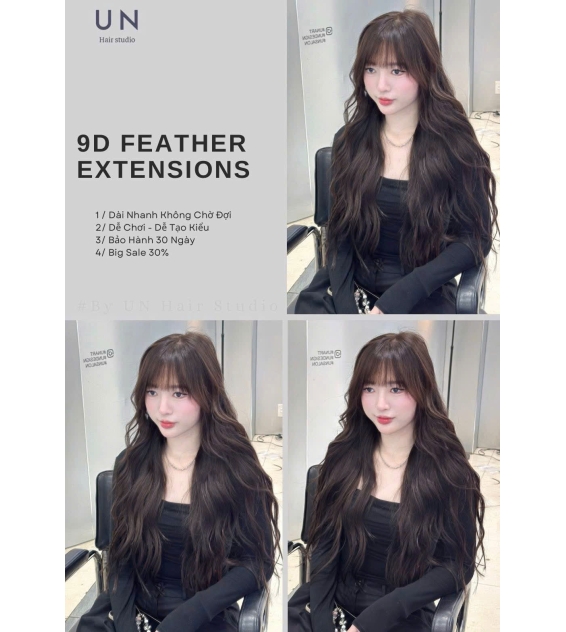 Nối Tóc Lông Vũ 9D Feather Ex Tensions uốn lơi 