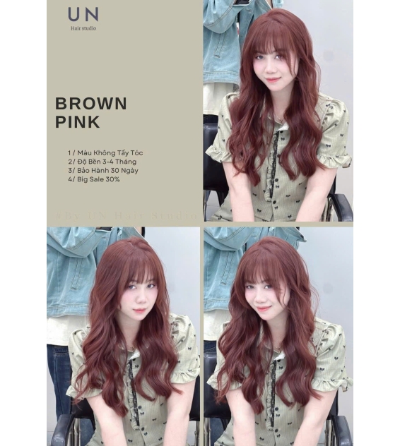Màu tóc Brown Pink 